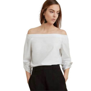 BABATON ARITZIA white Malik off the shoulder blouse. Size XS